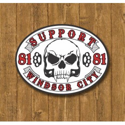 Fang Skull Patch White