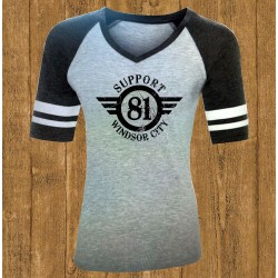 Grey and Black Ladies Support Tshirt