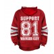 Red Support Hockey Hoodies