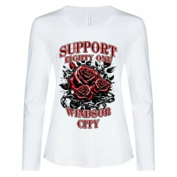 Ladies 3 Roses Support 81 Longsleeve